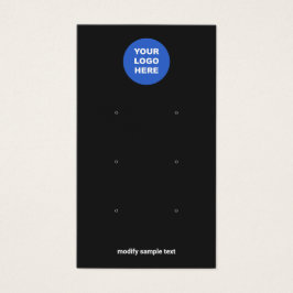 黒ロゴ3枚のイヤリングディスプレイカードを追加