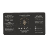 黒ロゴ ヘアオイル ドロッパーボトル ラベル (正面)