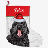黒ロシアのいテリア犬の名前 ラージクリスマスストッキング (正面)