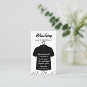 黒ロングネックシャツの洗気に浄指示 名刺 (スタンド正面)