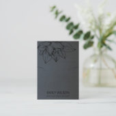 黒ロータスネックレス上のアーバンブラシンプルックディスプレイ 名刺 (スタンド正面)