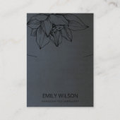 黒ロータスネックレス上のアーバンブラシンプルックディスプレイ 名刺 (正面)