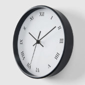 黒ローマ数字黒木枠の壁 壁時計 (傾斜)