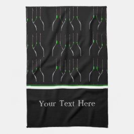 黒ワインと緑ワインのボトルバーまたはキッチンタオル キッチンタオル