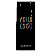 黒ワインギフトバッグカスタムビジネスロゴブランド ワインギフトバッグ (裏面)