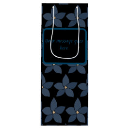 黒ワ素晴らしイン抱き枕の青い花 ワインギフトバッグ