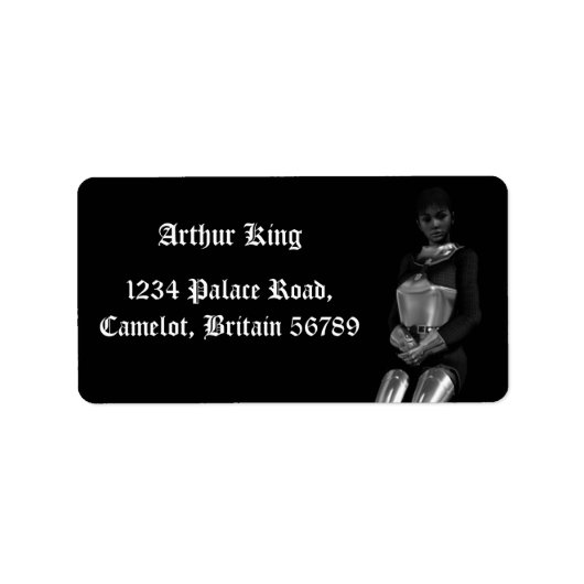 黒ヴィンテージ住所 シール (正面)