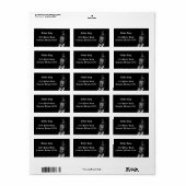 黒ヴィンテージ住所 シール (フルシート)