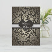 黒ヴィンテージ婚約パーティ招待状 招待状 (スタンド正面)