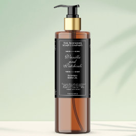 黒ヴィンテージ防水化粧品ボトルラベル スパークリングワインラベル