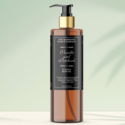 黒ヴィンテージ防水化粧品ボトルラベル スパークリングワインラベル