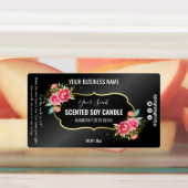 黒ヴィンテージ香りSoy Candleラベル ラベル (貼付)