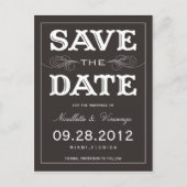 黒ヴィンテージ | セーブ・ザ・デート案内 案内ポストカード (正面)