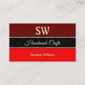 黒一文と縁ど写真にマルーンと赤 名刺 (正面)