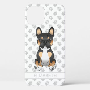 黒三毛フレンチブルドッグ フレンチブルー 犬 名前入り iPhone 12ケース