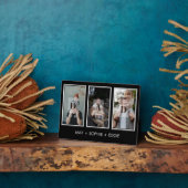 黒三(3)写真父の日の家名 フォトプラーク (側面)