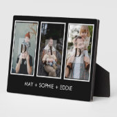 黒三(3)写真父の日の家名 フォトプラーク (側面)