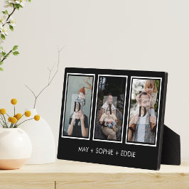 黒三(3)写真父の日の家名 フォトプラーク