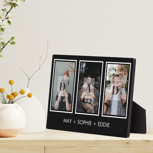 黒三(3)写真父の日の家名 フォトプラーク