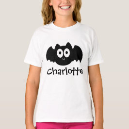 黒不気味こうもりハロウィンパーソナライズされた名 Tシャツ
