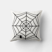 黒不気味とオレンジのスパイダーウェブスパイダーハロウィーン クッション (裏面)