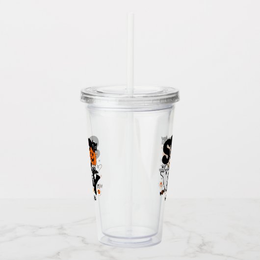黒不気味とオレンジのハロウィーン アクリルタンブラー (右)