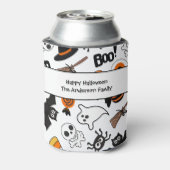 黒不気味とオレンジのハローウィンパーティ 缶クーラー (缶裏面)