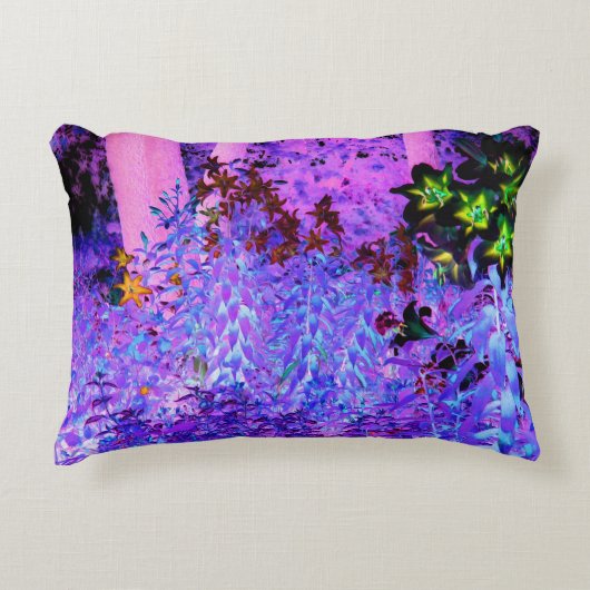 黒不気味と深紅のリリガーデンランドスケープ アクセントクッション (正面)