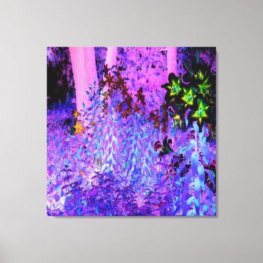 黒不気味と深紅のリリガーデンランドスケープ キャンバスプリント (正面)