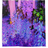 黒不気味と深紅のリリガーデンランドスケープ シャワーカーテン (正面)