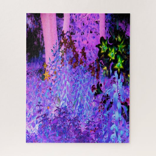 黒不気味と深紅のリリガーデンランドスケープ ジグソーパズル (縦)