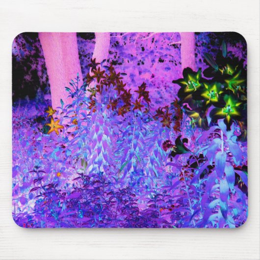 黒不気味と深紅のリリガーデンランドスケープ マウスパッド (正面)