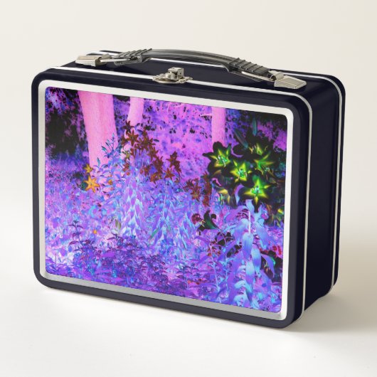 黒不気味と深紅のリリガーデンランドスケープ メタルランチボックス (正面)