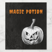 黒不気味と灰色のハローウィンパーティ ワインラベル (シングルラベル)