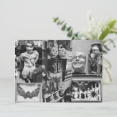 黒不気味と白のハロウィーンの不気味な人形 招待状 (スタンド正面)