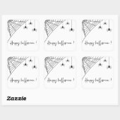 黒不気味クモパーティー |ハッピーハローウィン スクエアシール (シート)