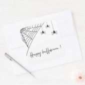 黒不気味クモパーティー |ハッピーハローウィン スクエアシール (封筒)