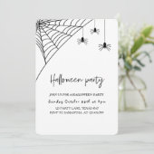 黒不気味クモパーティー |ハッピーハローウィン 招待状 (スタンド正面)