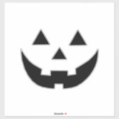 黒不気味ハロウィーンのカボチャのちょうちんカボチャ顔ハロウィン シール (シート)