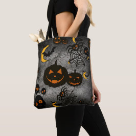 黒不気味ハロウィーンカボンプキンスモーンこうもり トートバッグ