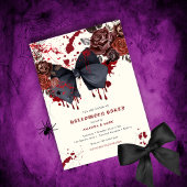 黒不気味弓ハロウィーンの衣装招待状 招待状