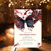 黒不気味弓ハロウィーンの衣装招待状 招待状