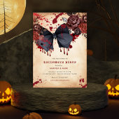 黒不気味弓ハロウィーンの衣装招待状 招待状