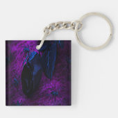 黒不気味材バラ黒クモ キーホルダー (裏面)