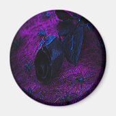 黒不気味材バラ黒クモ マグネット (正面)