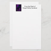 黒不気味材バラ黒クモ 便箋 (正面/裏面)