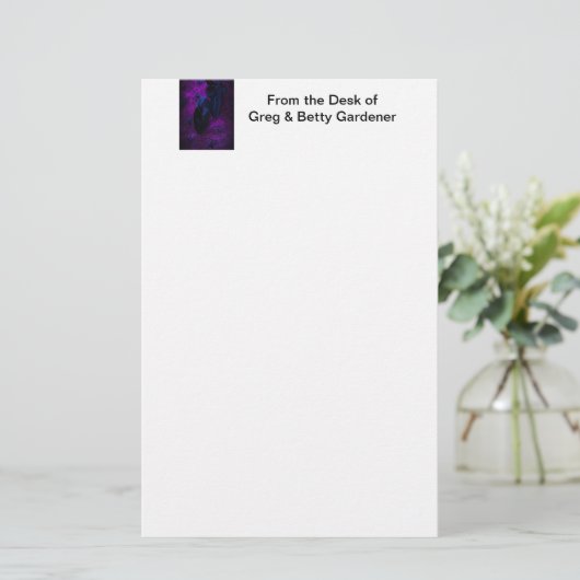 黒不気味材バラ黒クモ 便箋 (スタンド正面)