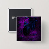 黒不気味材バラ黒クモ 缶バッジ (正面&裏面)