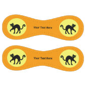 黒不気味猫グリーンアイイエローオレンジ ソフトボール (パネル)