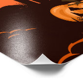 黒不気味猫ハロウィーンデザインモダン- ミニマル フォトプリント            (角)